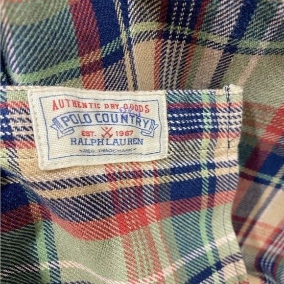 Polo by Ralph Lauren Men's Brown Blue Plaid. Button-down. Large - Picture 4 of 9